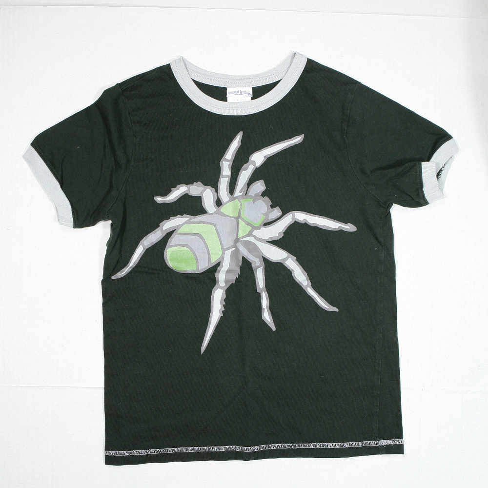 Boys Dark Green Short Sleeve Light Green Gray